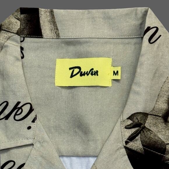 Duvin Recreation Buttonup Pale Olive Army Size M NWT Camp Collar - Picture 2 of 7